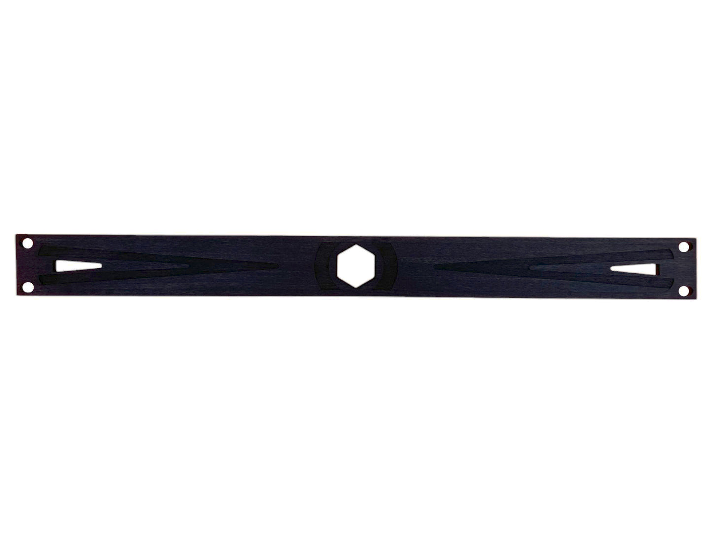 Geometric - 1U Wood Rack Blank (Black)