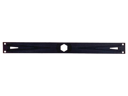 Geometric - 1U Wood Rack Blank (Black)