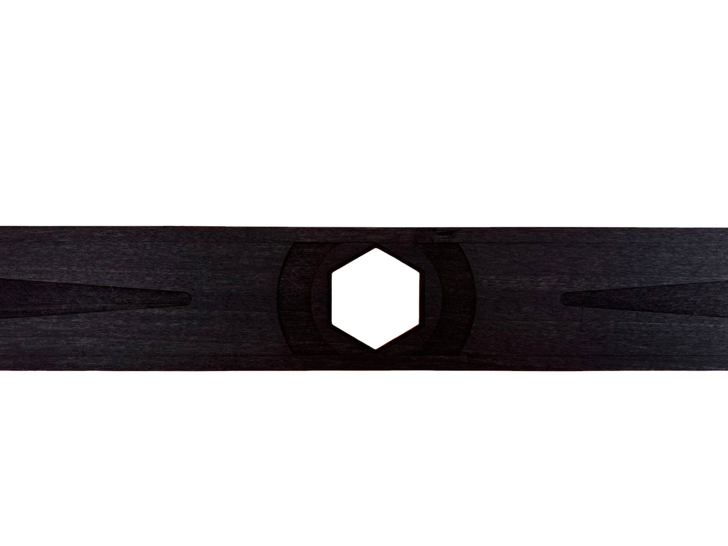 Geometric - 1U Wood Rack Blank (Black)